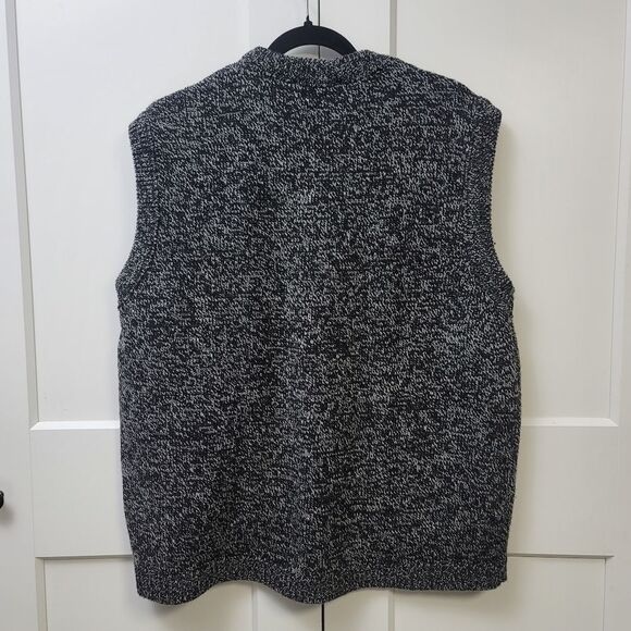 Zara Marled Black and White Knit Sweater Vest , Large - Picture 6 of 6